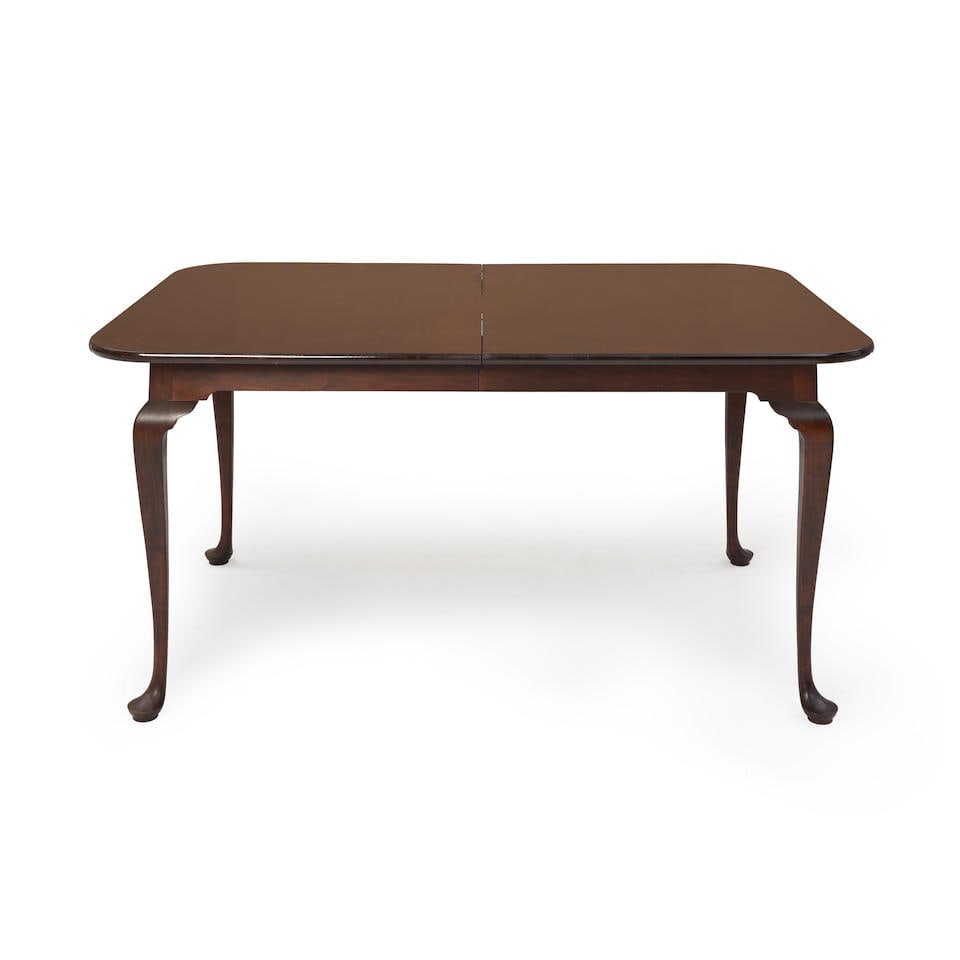 QUEEN ANNE-STYLEMAHOGANY DOUBLE PEDESTAL DINING TABLE (1 of 1)