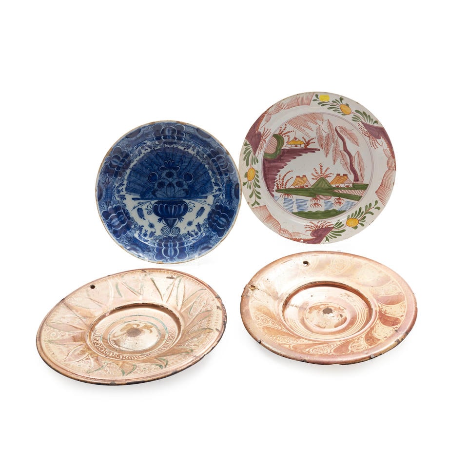 FOUR EARTHENWARE CHARGERS (1 of 1)