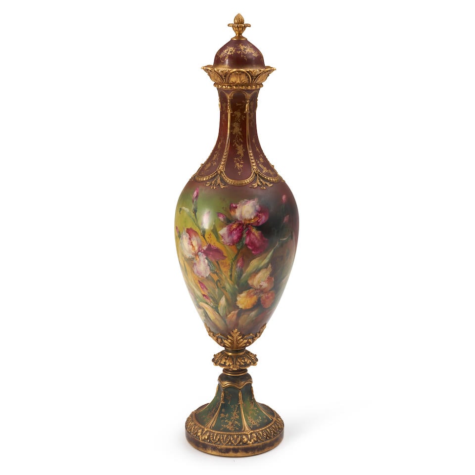 ROYAL BONN FLOOR VASE AND COVER (1 of 4)