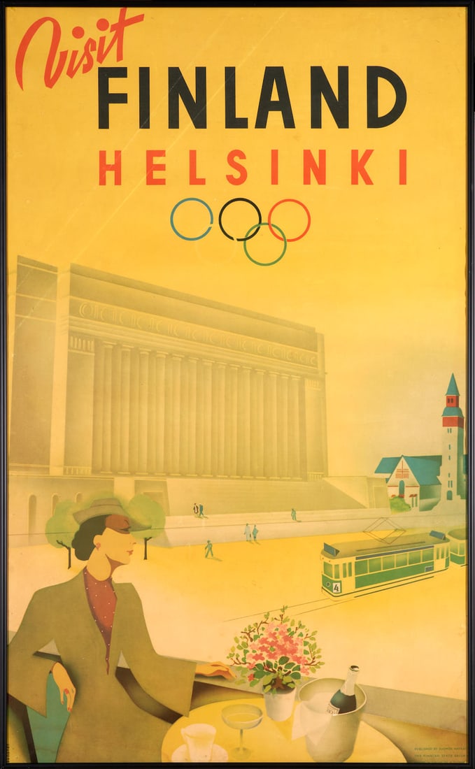 VINTAGE HELSINKI, FINLAND TOURIST POSTER (1 of 3)