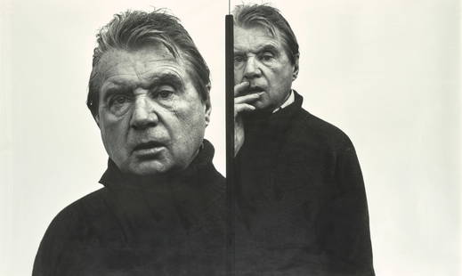 Richard Avedon (1923-2004); Francis Bacon, artist, Paris 4-11-79;: Richard Avedon (1923-2004)Francis Bacon, artist, Paris 4-11-79, 1979Mural-sized gelatin silver print; flush-mounted to linen, signed and editioned '8/10' in pencil, with stamped title, date,