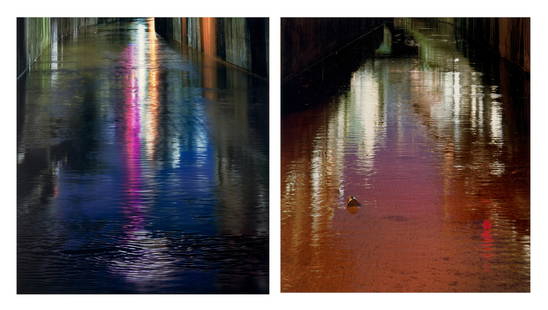 Naoya Hatakeyama (born 1958); Shadow #009 and Shadow #056 (from 'river Series');: Naoya Hatakeyama (born 1958) Shadow #009 and Shadow #056 (from 'river Series'), 2002 2 Lambda prints, printed 2004; each flush-mounted to aluminum, framed, signed, titled, dated, and numbered '4/7' in