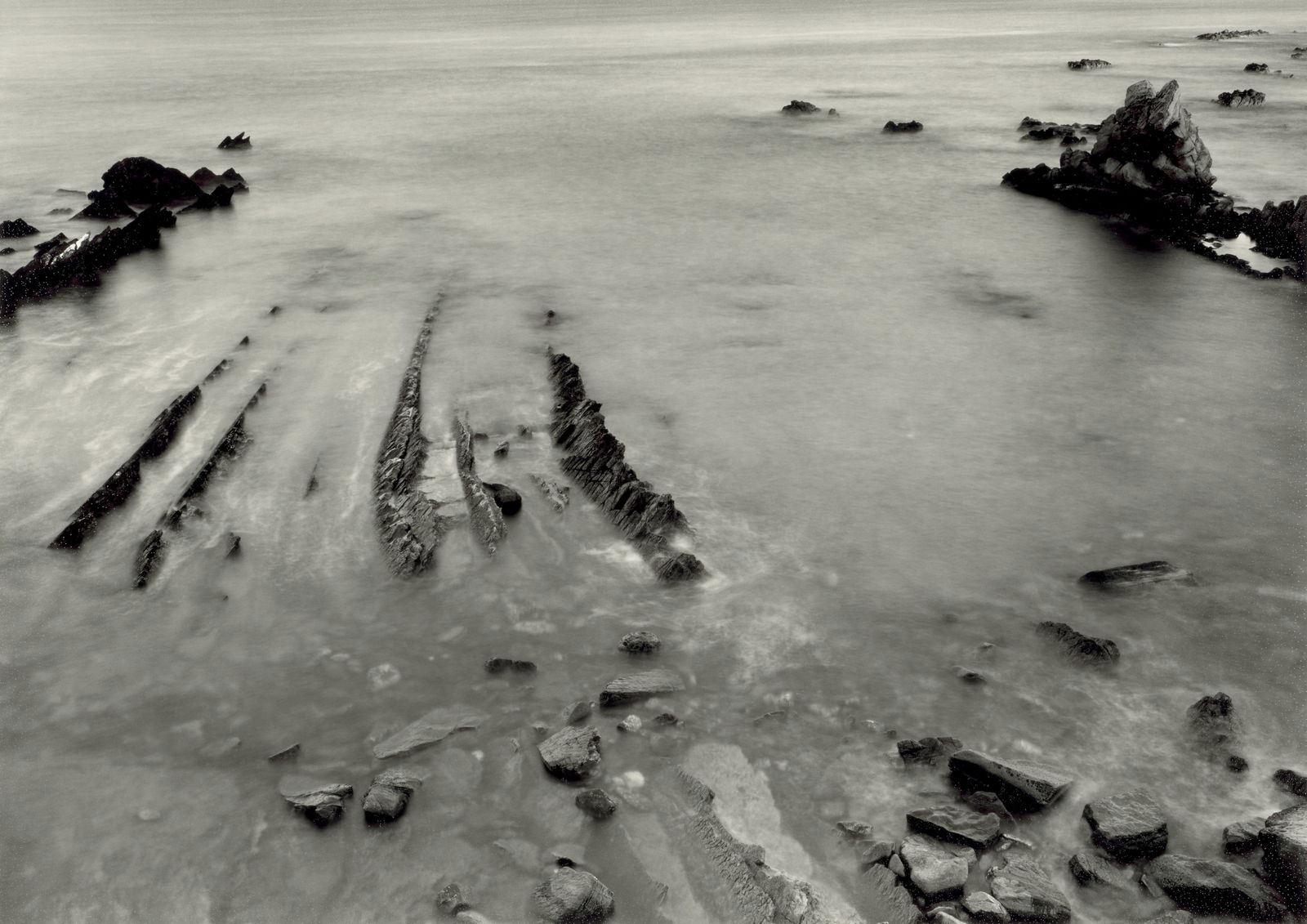 Thomas Joshua Cooper (born 1946); 'South - The Strait of Gibraltar, Punta de Carnero, Spain';: Thomas Joshua Cooper (born 1946) 'South - The Strait of Gibraltar, Punta de Carnero, Spain', 2003-04 Gelatin silver print; mounted, signed in pencil on the mount, signed, titled, dated, and numbered '