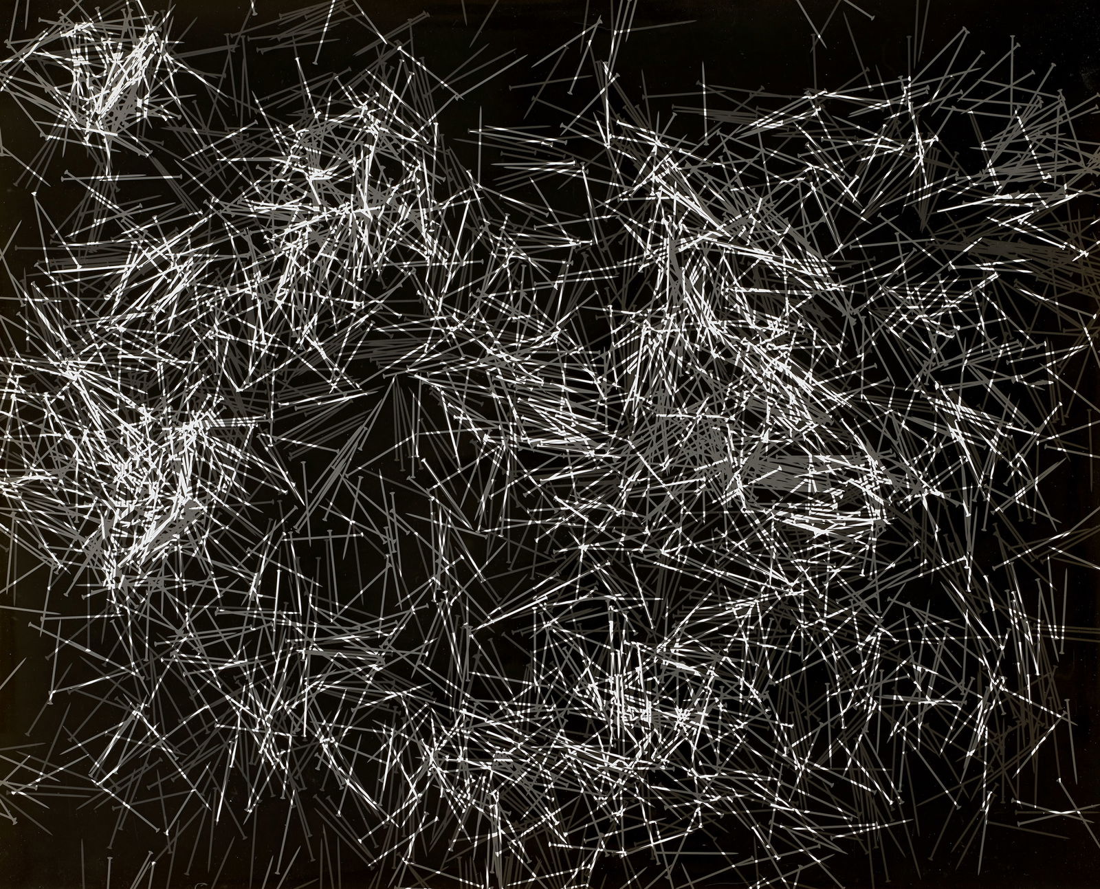 Herbert Matter (1907-1984); Untitled (Photogram of Pins);: Herbert Matter (1907-1984) Untitled (Photogram of Pins), c. 1937 Ferrotyped gelatin silver print. 11 x 14 in. (28 x 35.6 cm.) Footnotes: Provenance Alex Matter, the photographer's son Acqu
