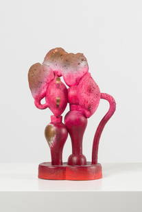 CESAR BAILLEUX (born 1937) Sans titre: CESAR BAILLEUX (born 1937) Sans titre 1985 Bronze peint Signé et daté sur la base Geschilderd brons Getekend en gedateerd op de sokkel Painted bronze Signed and dated on the base 35 x 16,5 x
