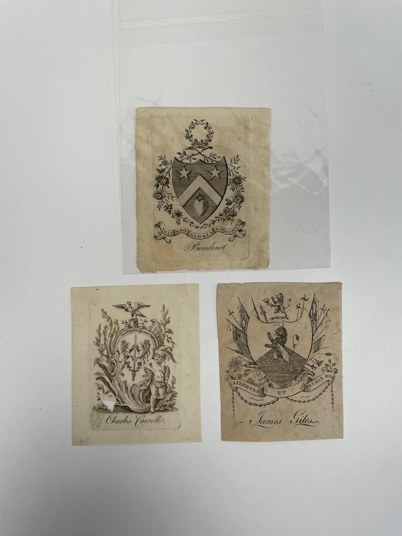 Three Early Bookplates Late 18th century (1 of 1)
