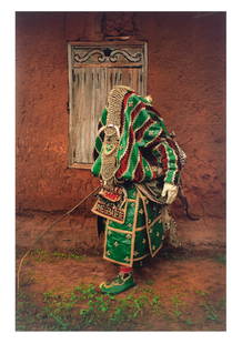 Leonce Raphael Agbodjelou (Benin, born 1965) Untitled (Egungun Series): Leonce Raphael Agbodjelou (Benin, born 1965) Untitled (Egungun Series) 3 of an edition of 3 + 2 AP c-print image size: 150 x 100cm (59 1/16 x 39 3/8in). sheet size: 158.7 x 108.6cm (62 1/2 x 42 3/4in)