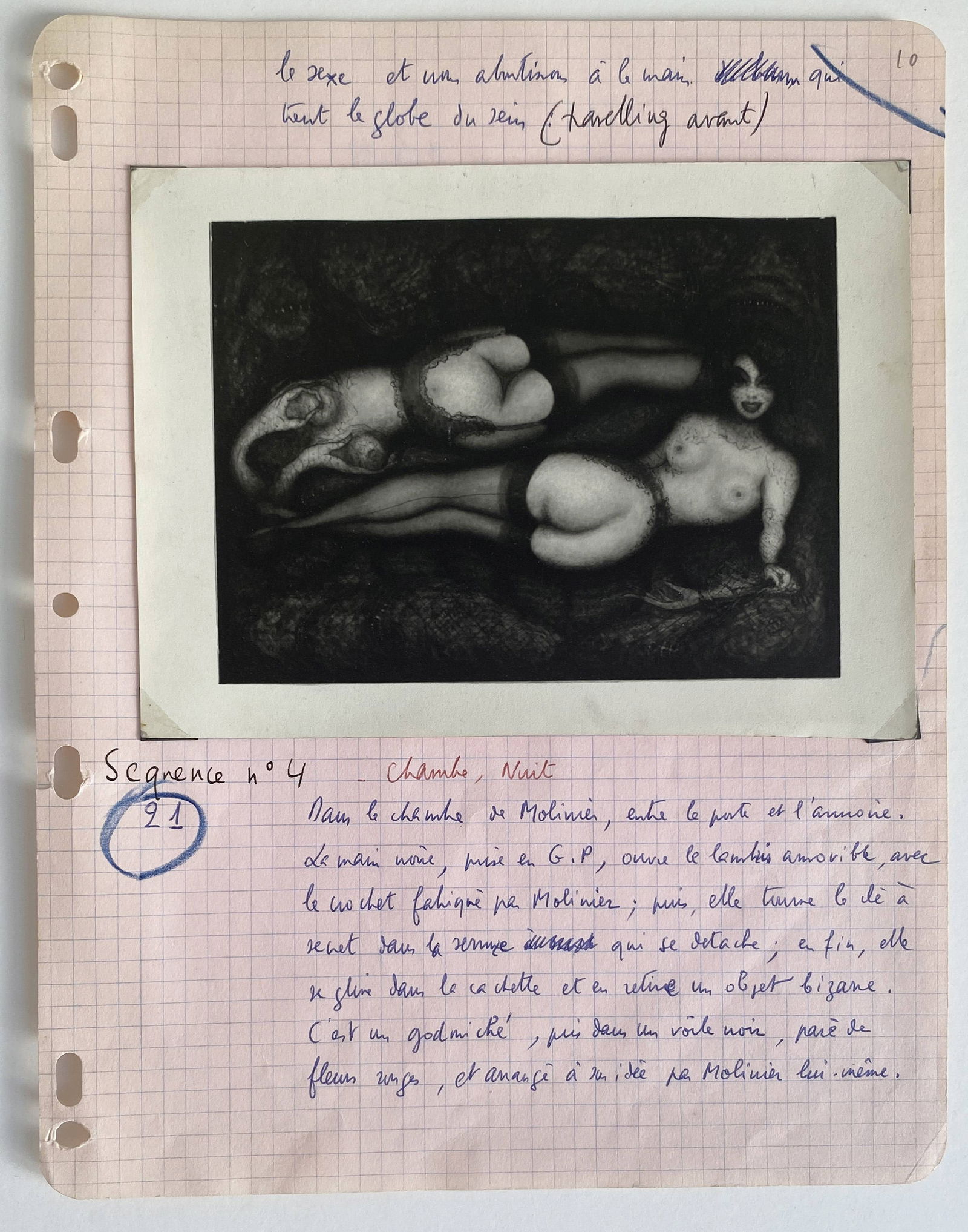 Pierre Molinier (1900-1976) Script du film 'Pierre Molinier' réalisé par Raymond Borde: Pierre Molinier (1900-1976) Script du film 'Pierre Molinier' réalisé par Raymond Borde Images de Pierre Marty, texte d'André Breton dit par Charles Chaboud, 1964 : Générique,