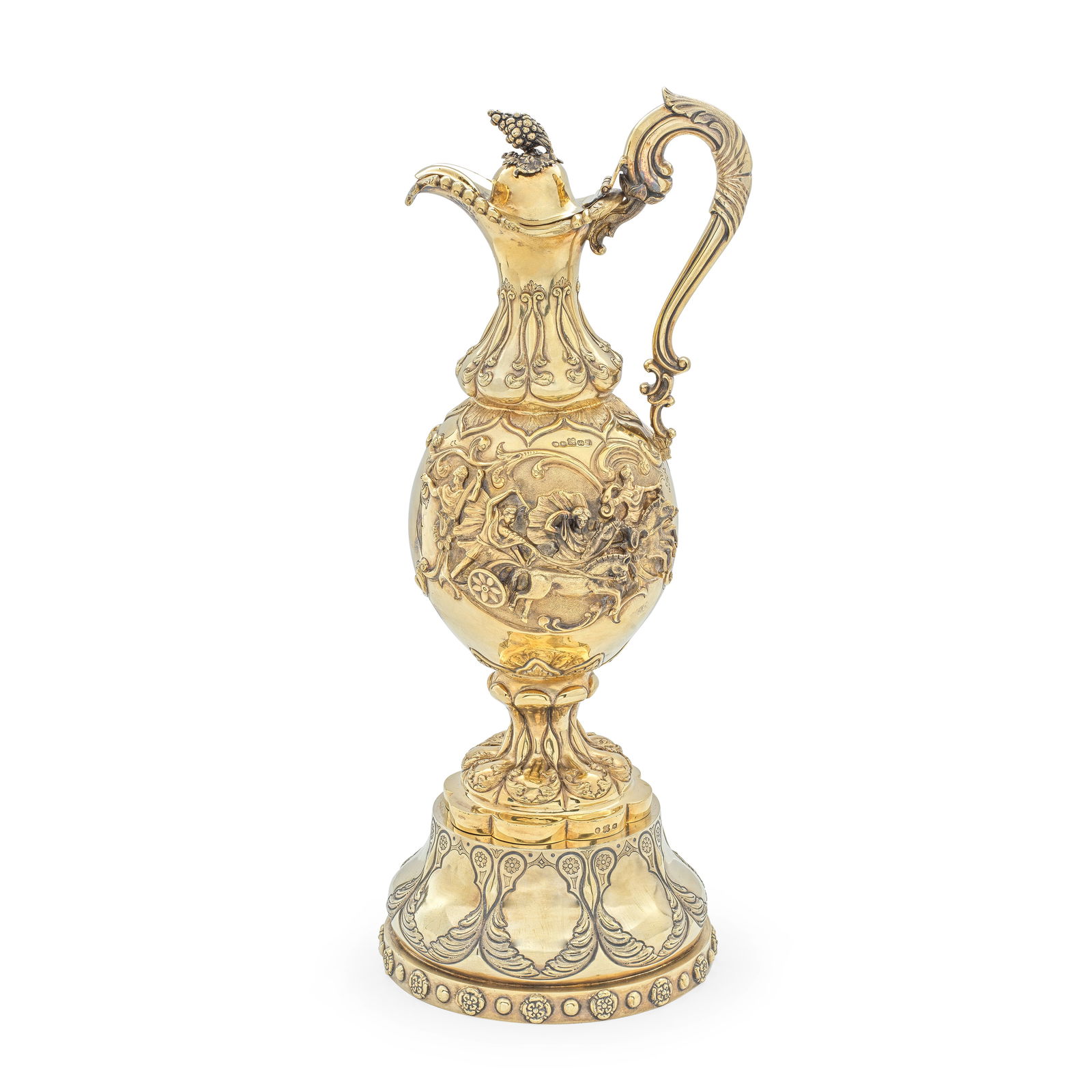A Victorian silver-gilt ewer and a matched stand James & Josiah Williams, Exeter 1865,  the stan... (1 of 1)