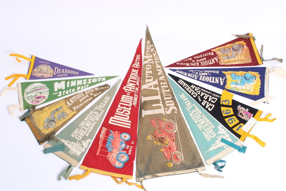 Ten Motor Museum felt pennants,  (10) (1 of 1)