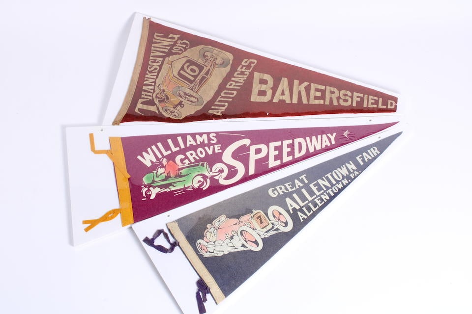 A Bakersfield Auto Races felt pennant, Thanksgiving 1913,  (3) (1 of 1)