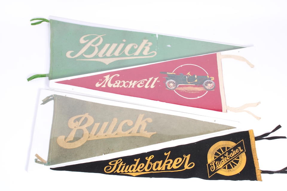 Four American Automobile advertising felt pennants,  (4) (1 of 1)