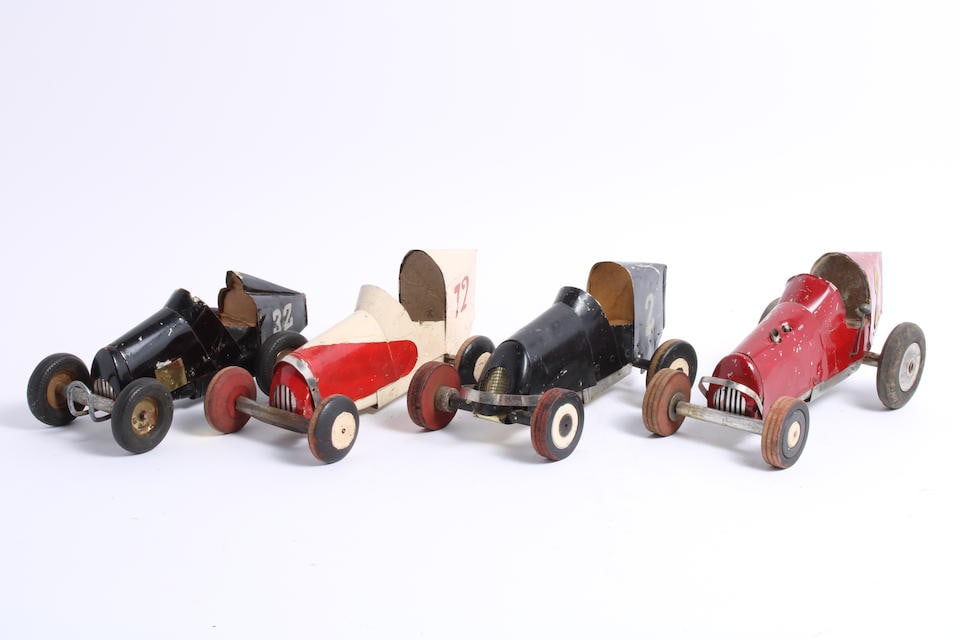 Four hand-made midget racing toys,  (4) (1 of 1)