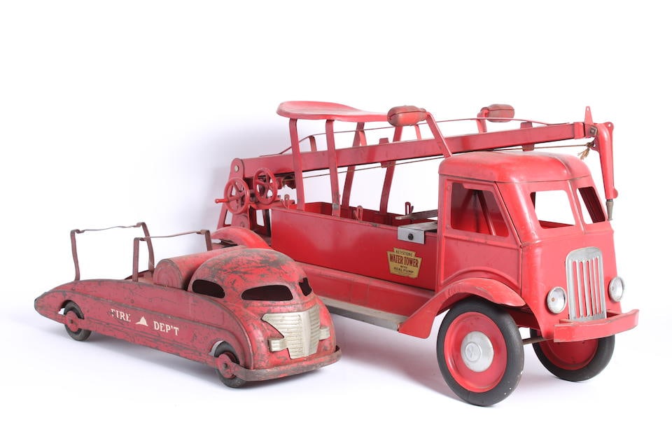 A Keystone ride-on Water Tower, American, 1940s,  (2) (1 of 1)