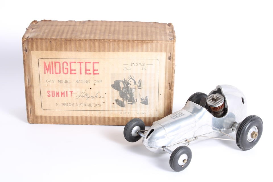 A Boxed 'Migetee' gas powered tether race car by Summit Hobbycraft Co, Tokyo, Japan, 1950s (1 of 1)