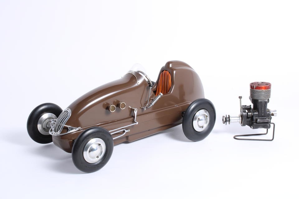 A Dooling Model F gas powered tether race car, American, late 1940s,  (2) (1 of 1)