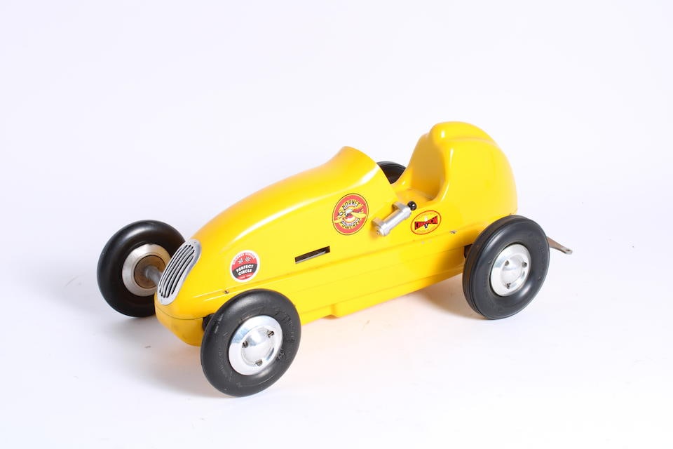 A Dooling Model F gas powered tether race car, American, late 1940s (1 of 1)