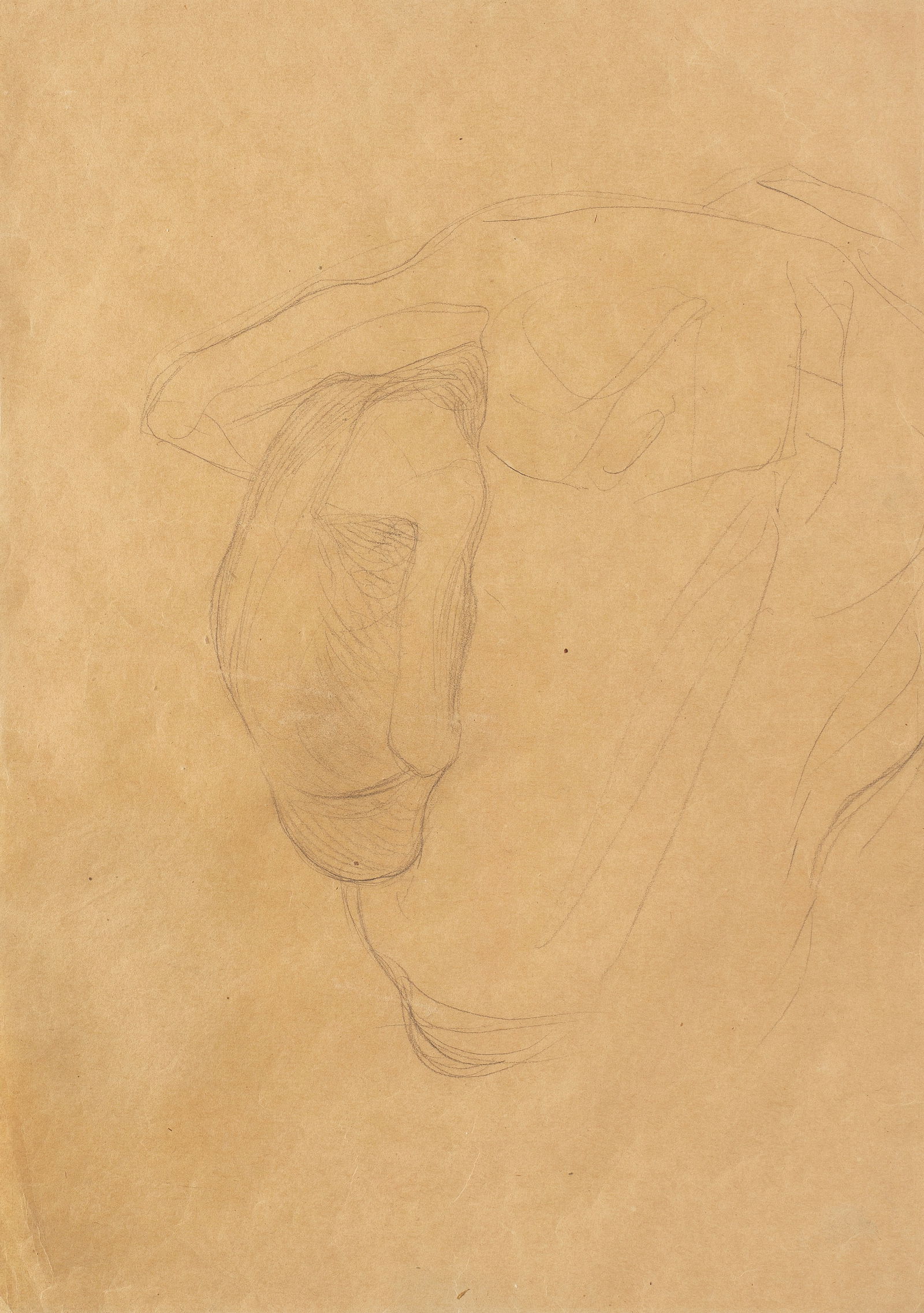 GUSTAV KLIMT (1862-1918) Sitzender Männerakt mit Kind im Arm (Executed circa 1903) (1 of 1)