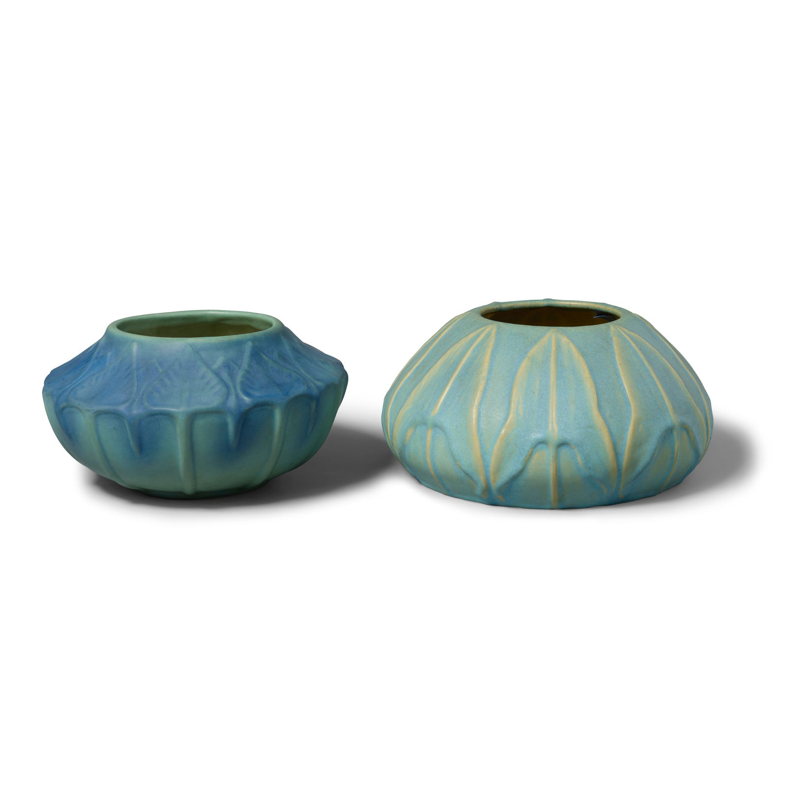 VAN BRIGGLE POTTERY (ESTABLISEHD 1901) Two Bowlscirca 1906glazed earthenware, the smaller signed... (1 of 1)