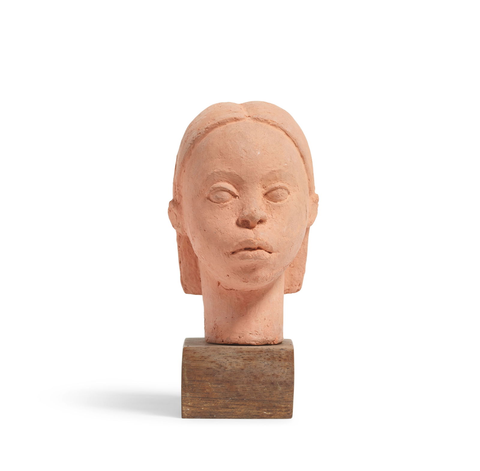 WILLIAM ELLISWORTH ARTIS (1914-1977) Bust of a Young Girl1930sterracotta, wood base, incised 'WA... (1 of 2)