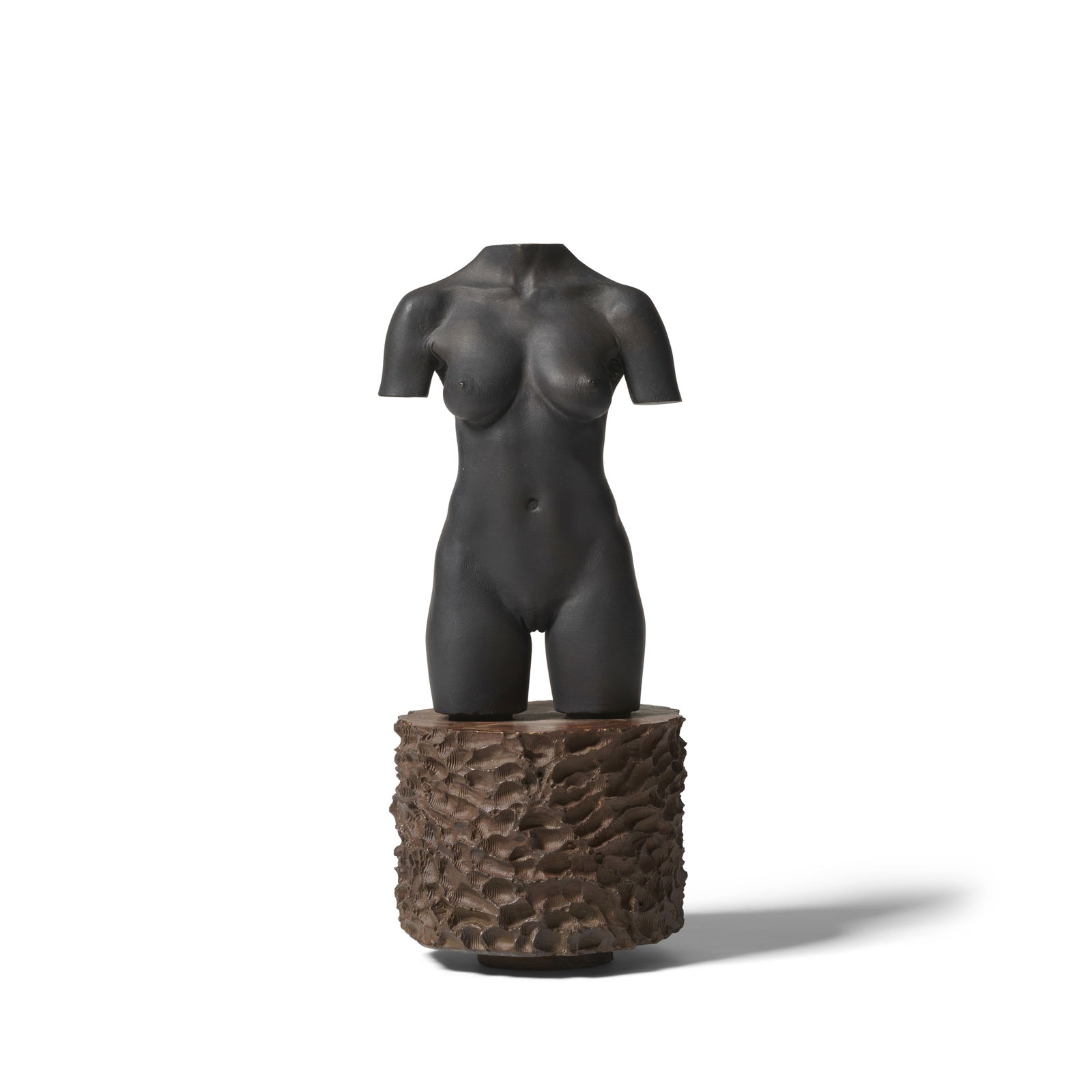 ROBERT GRAHAM (1938-2008) MOCA Torso1992-1995for MOCA editions, Los Angeles, patinated bronze, s...: ROBERT GRAHAM (1938-2008) MOCA Torso 1992-1995 for MOCA editions, Los Angeles, patinated bronze, signed 'R. Graham' and 'CARLOS M' to underside height 11in (28cm); diameter of base 4 3/4in (12cm) Foot