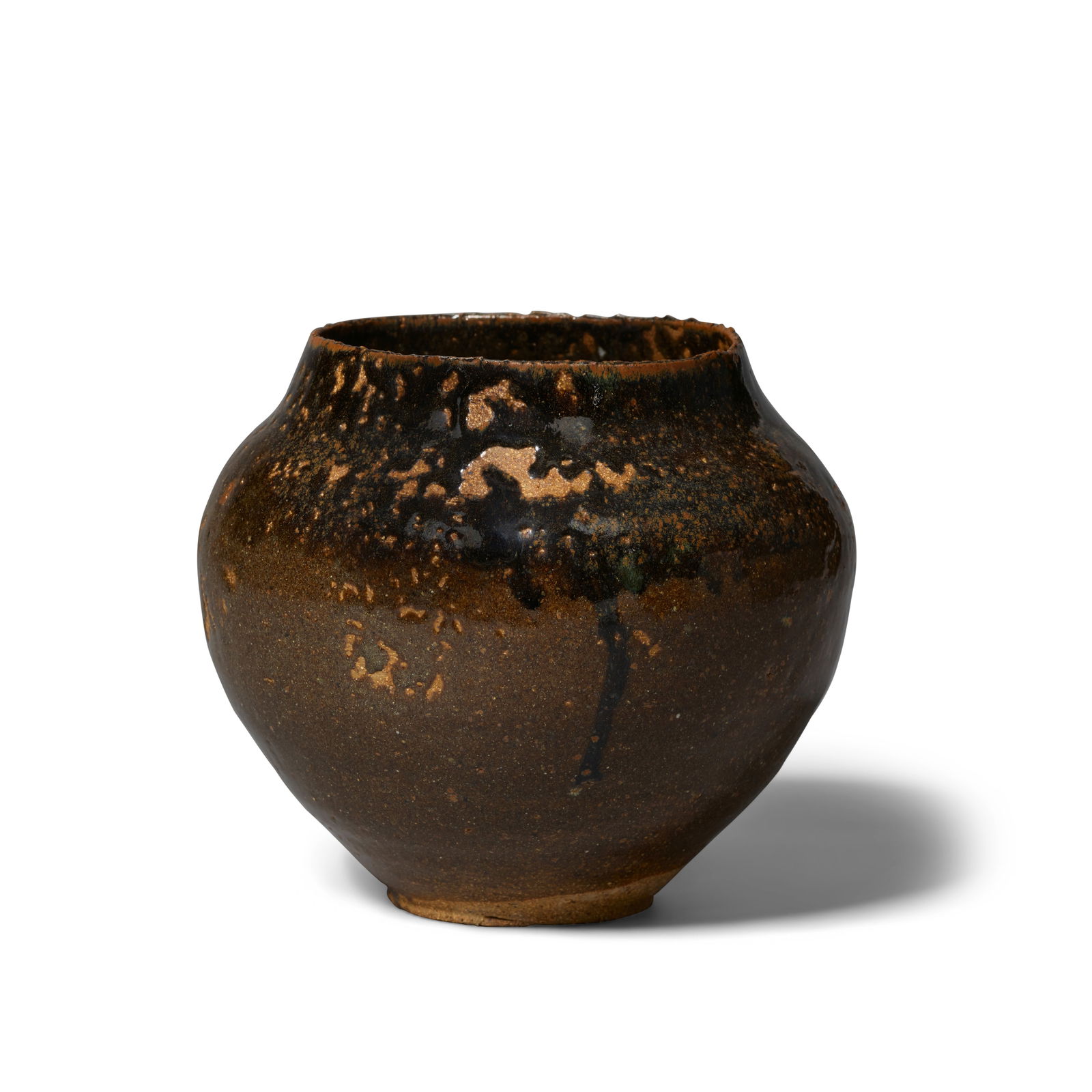 MICHAEL FRIMKESS (BORN 1937) Untitled (Brown Pot)glazed stonewareheight 6 1/4in (15.9cm); diamet... (1 of 1)