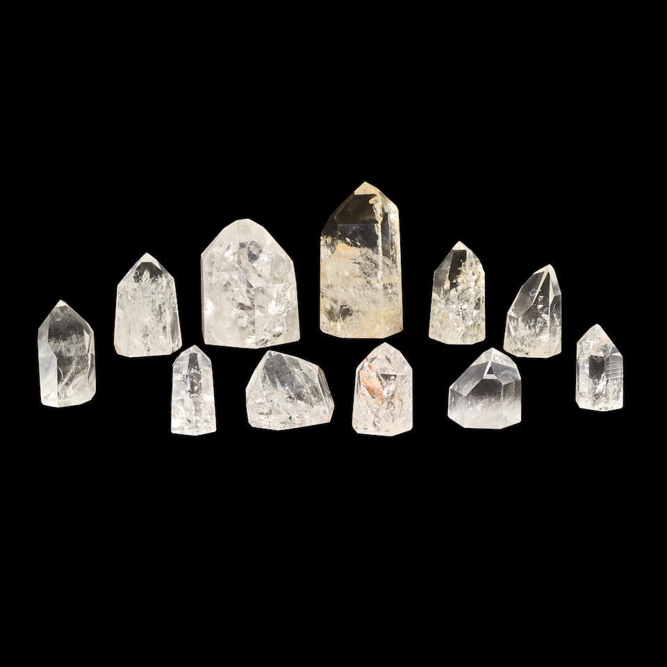 Eleven Polished Quartz Points (1 of 2)