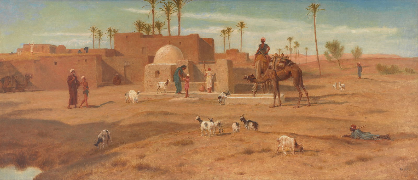 Frederick Goodall, RA (British, 1822-1904) The village well (1 of 1)