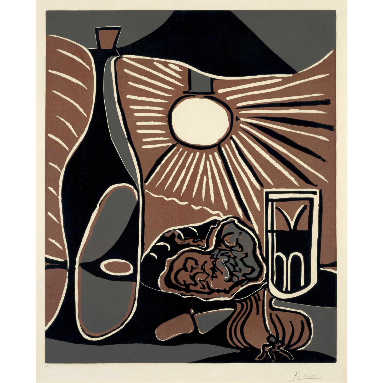Pablo Picasso (1881-1973); Nature morte à la bouteille (Still Life with Bottle); (1 of 1)
