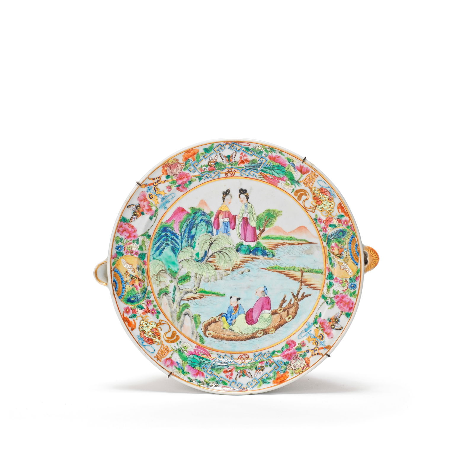 A CANTON FAMILLE ROSE WARMING DISH 19th century (1 of 1)