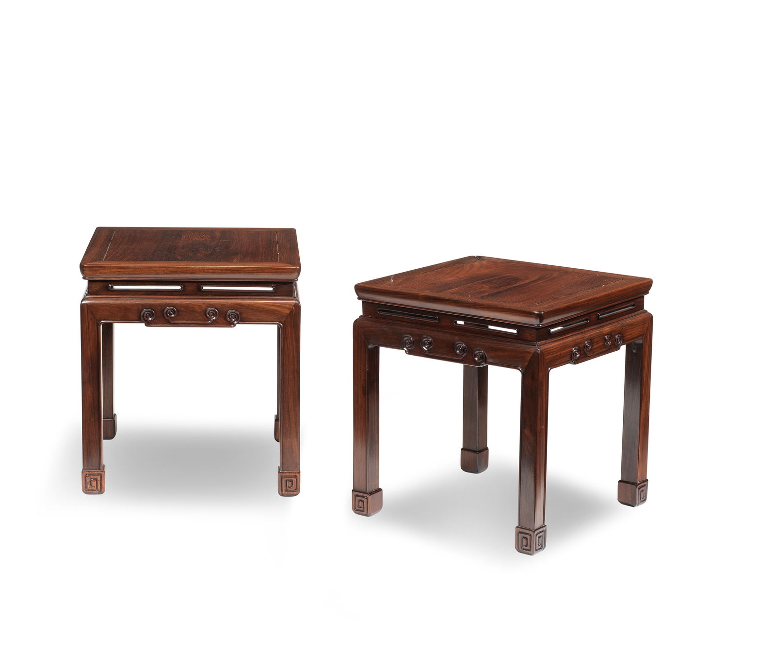A PAIR OF HUANGHUALI SQUARE STOOLS Early 20th century (2) (1 of 1)