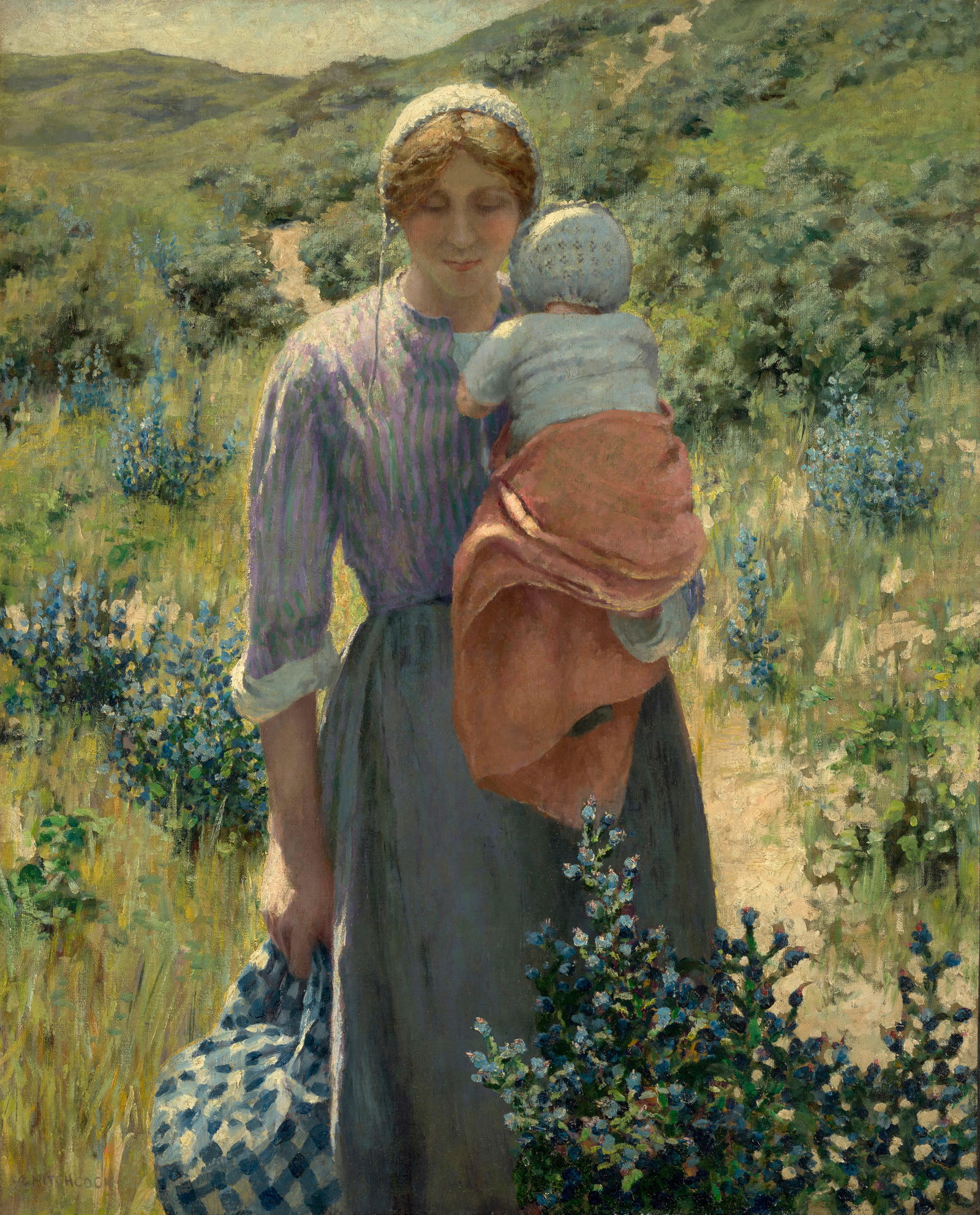 George Hitchcock (1850-1913) The Wayfarers 43 1/2 x 35 1/4 in. (110.5 x 89.5 cm.) (Painted circa...: George Hitchcock (1850-1913) The Wayfarers signed 'G. Hitchcock' (lower left) oil on canvas 43 1/2 x 35 1/4 in. (110.5 x 89.5 cm.) Painted circa 1890. Footnotes: Provenance [With] Nedra Mat