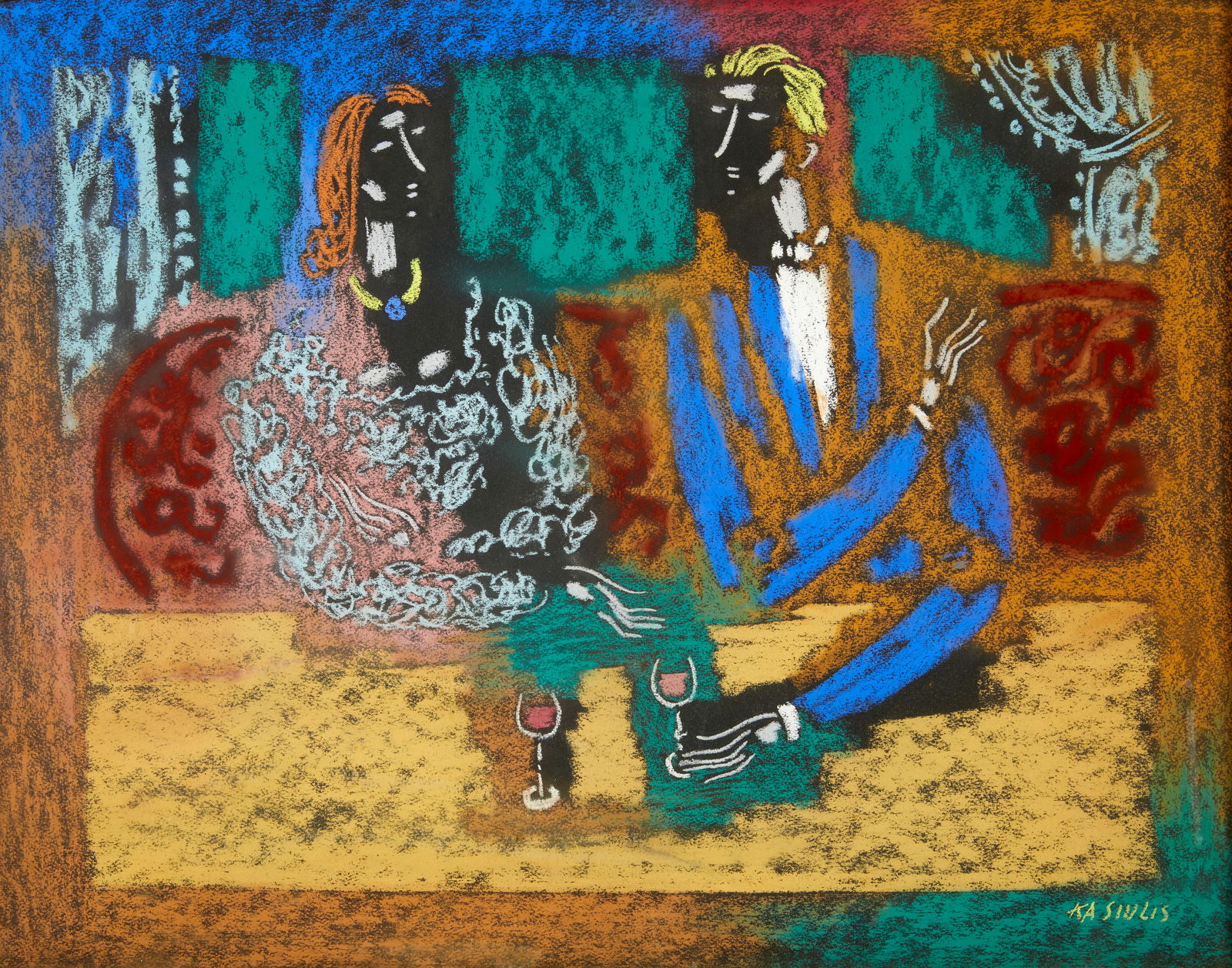 Vytautas Kasiulis (Lithuanian, 1918-1995) Untitled 19 3/4 x 25 1/2 in. (50.2 x 64.8 cm)  (framed... (1 of 1)