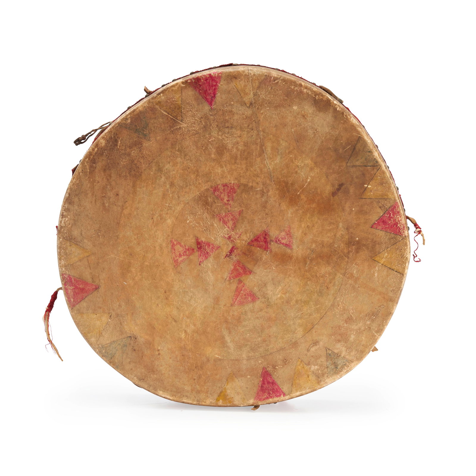 A Plains hide hand drum dia. 15 in. (1 of 1)
