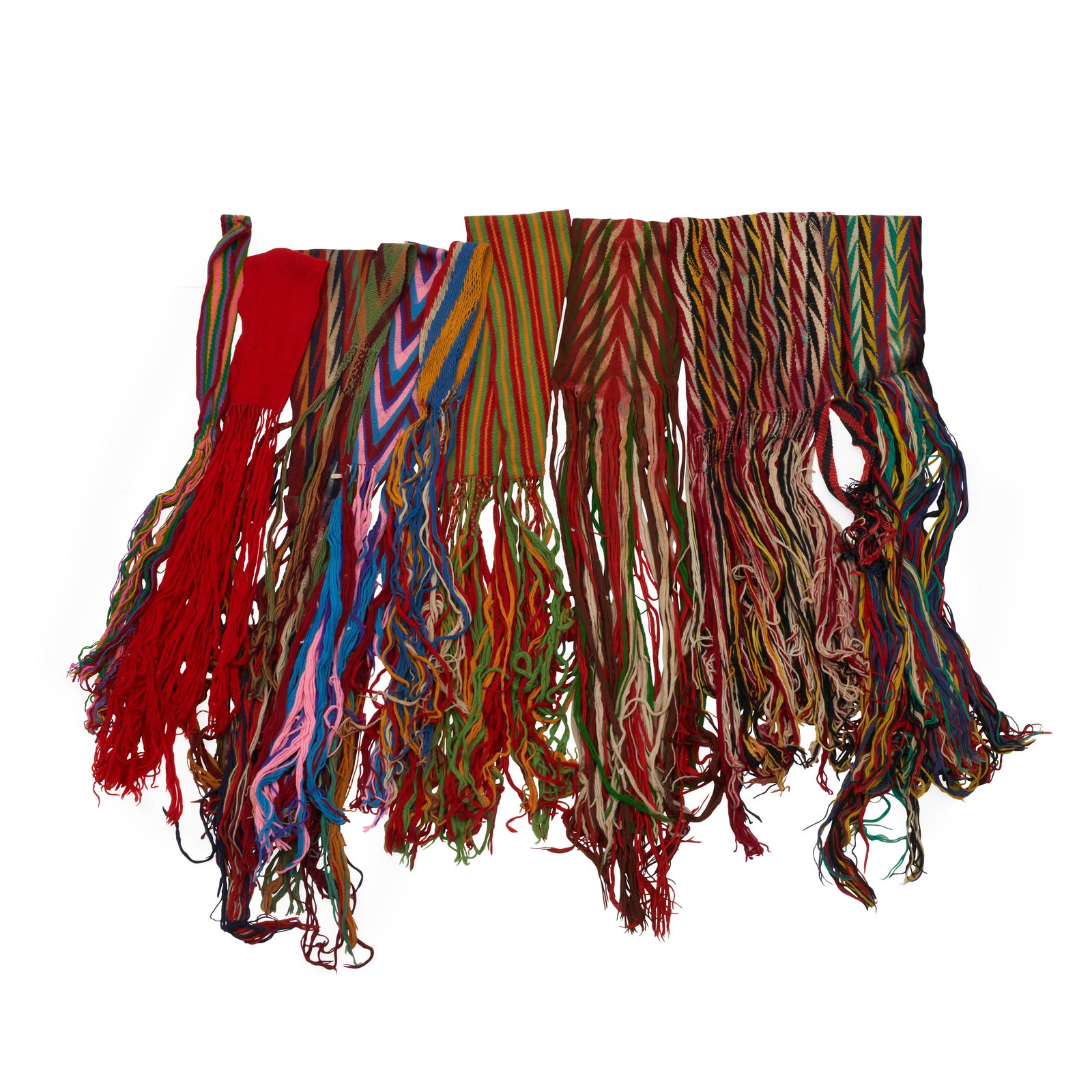 A collection of Great Lakes wool sashes lg. from 24 to 88 in. (1 of 1)