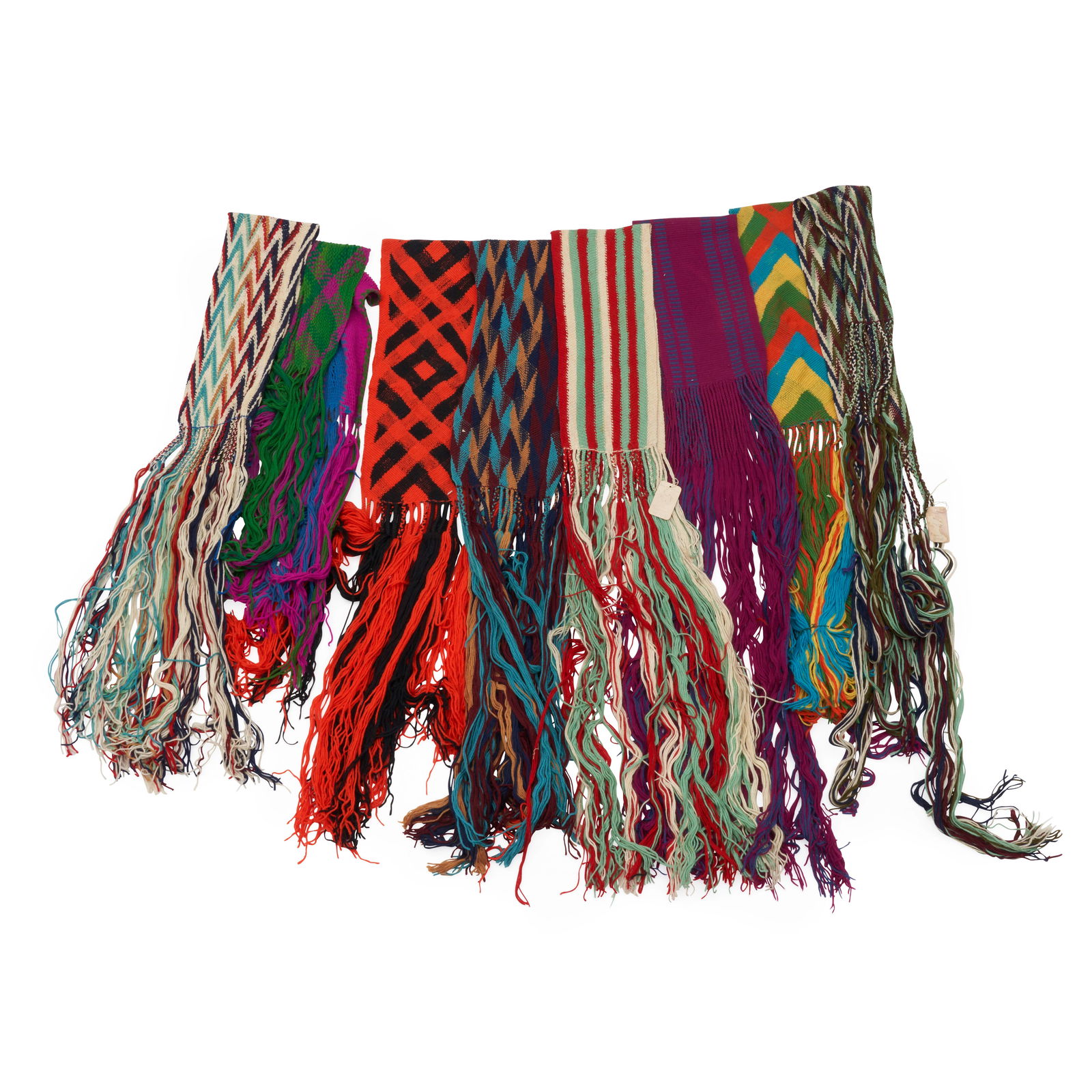 A collection of Great Lakes wool sashes lg. from 75 to 96 in. (1 of 1)