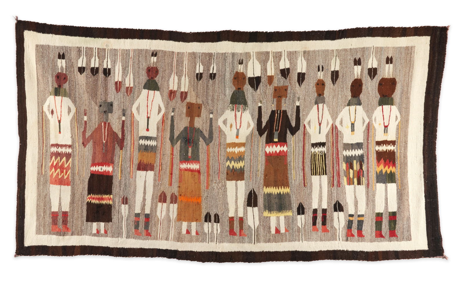 A Diné (Navajo) Yeibichai textile 46 x 84 in. (1 of 1)
