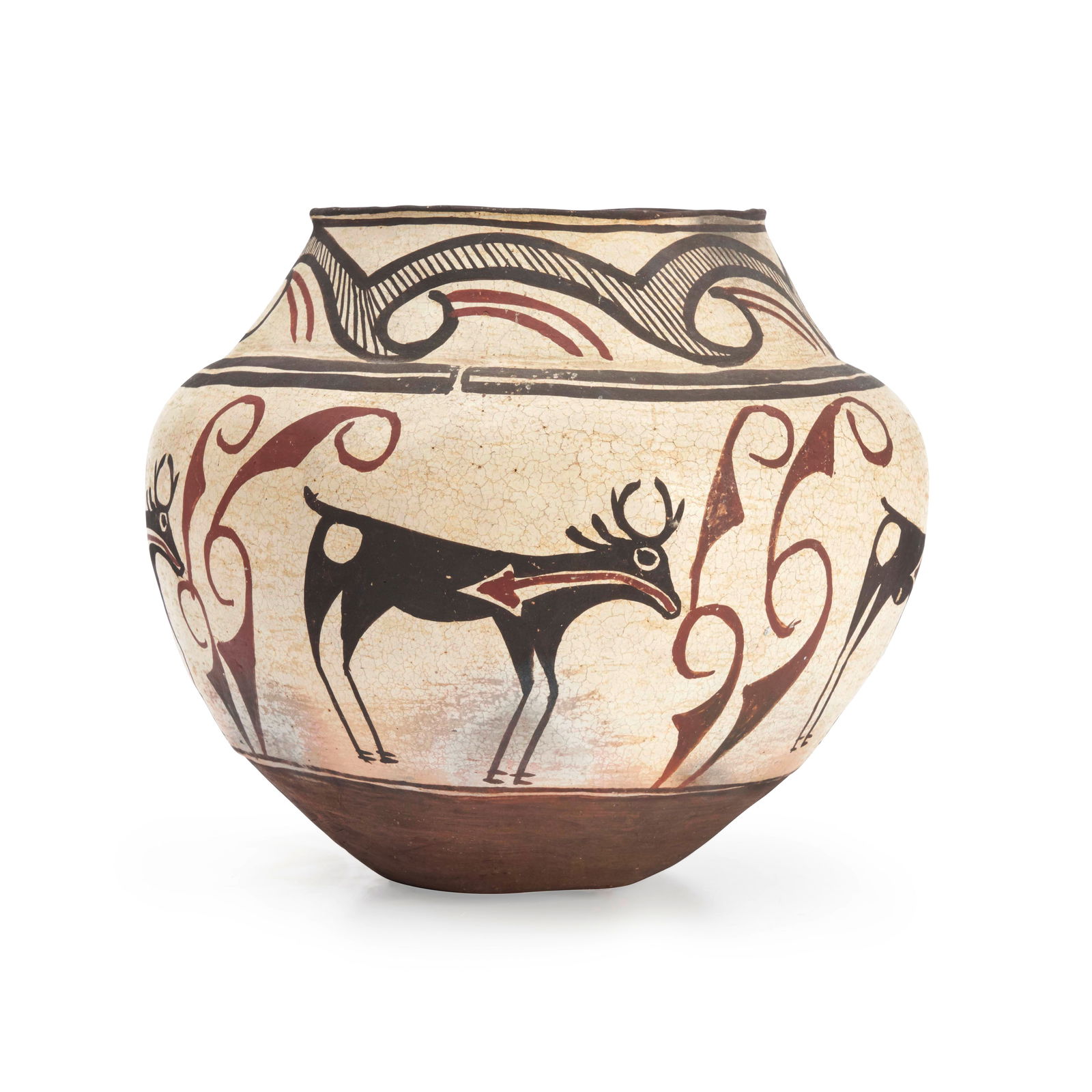 A Zuni polychrome jar ht. 9, wd. 9 1/4 in. (1 of 1)