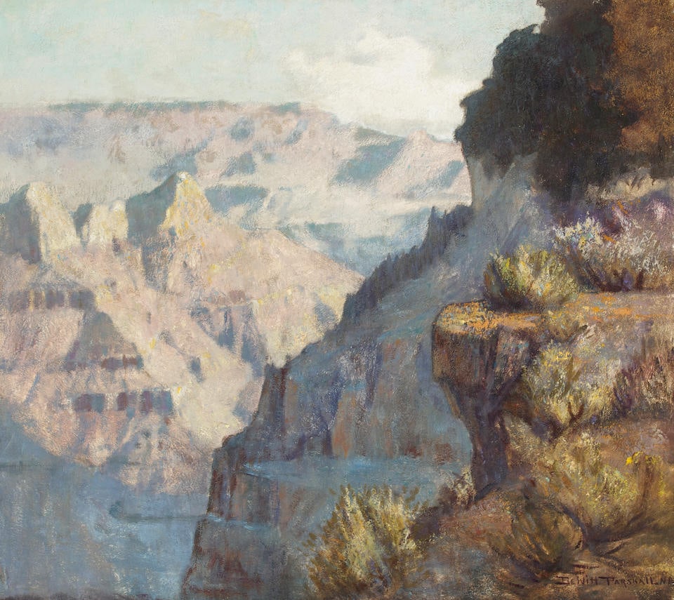 DeWitt Parshall (1864-1956) Grand Canyon 36 x 40 in. framed 41 x 44 3/4 in. (1 of 3)