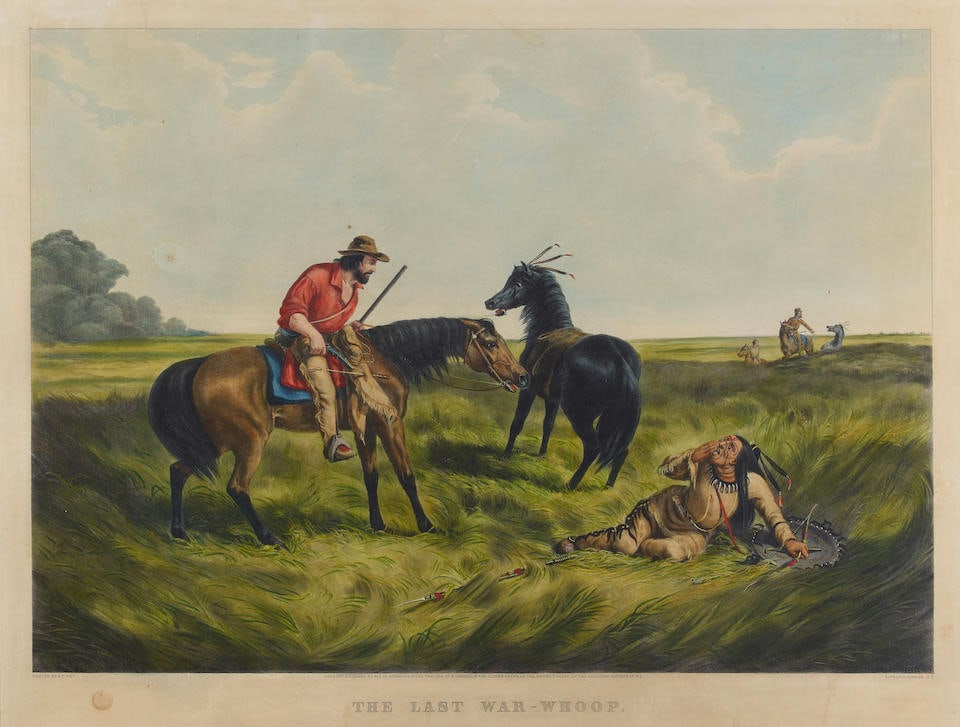 Currier & Ives, 19th century; The Last War Whoop; (1 of 3)
