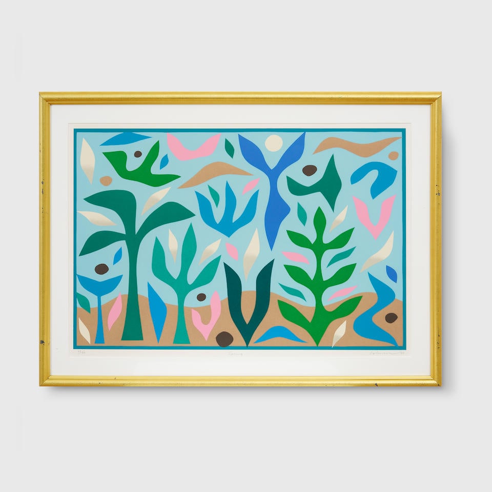 John Coburn (1925-2006) Spring, 1988: John Coburn (1925-2006) Spring, 1988 numbered, titled, signed and dated below image: '98/99 Spring Coburn '88' edition:98/99 screenprint 48.0 x 72.0cm (18 7/8 x 28 3/8in). Footnotes: PROVENANCE Privat