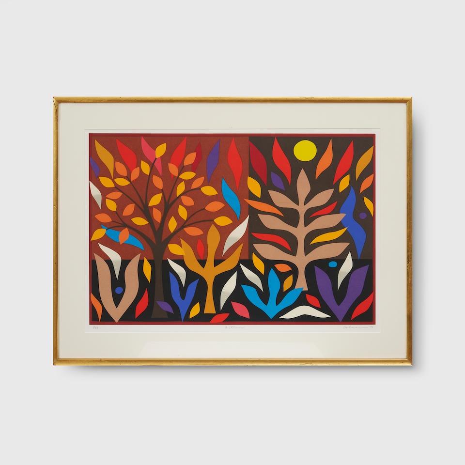 John Coburn (1925-2006) Autumn, 1988: John Coburn (1925-2006) Autumn, 1988 numbered, titled, signed and dated below image: '31/99 Autumn Coburn '88' screenprint edition:31/99 48.0 x 72.0cm (18 7/8 x 28 3/8in). Footnotes: PROVENANCE Privat