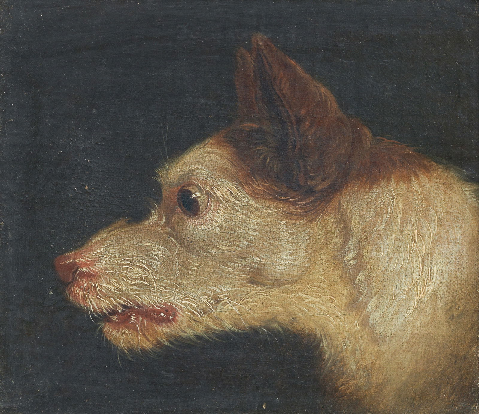 James Ward RA (British, 1769-1859) A Dog in Profile: James Ward RA (British, 1769-1859)A Dog in Profile oil on canvas16.5 x 19cm (6 1/2 x 7 1/2in).