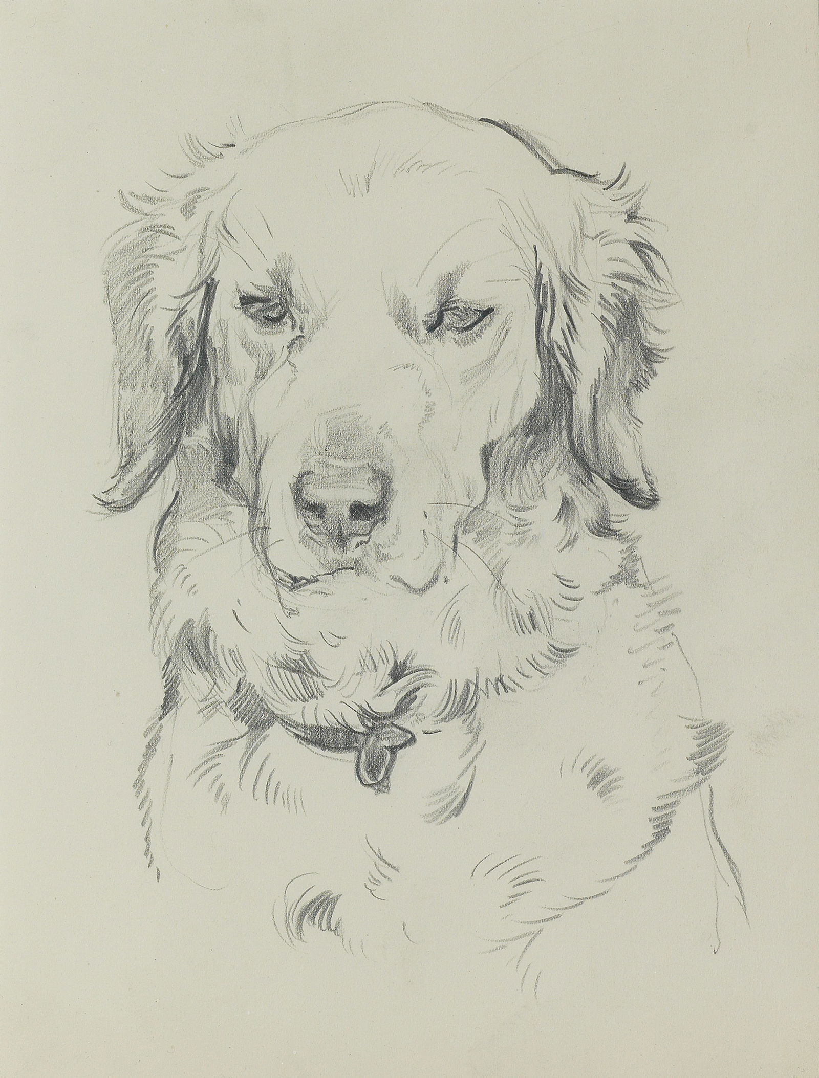 John Murray Thomson RSA RSW PSSA (British, 1885-1974) Sketch of a Retriever and another of Young...: John Murray Thomson RSA RSW PSSA (British, 1885-1974)Sketch of a Retriever and another of Young Wolves two workspencil20.5 x 16cm (8 1/16 x 6 5/16in). (2)This lot is subject to the following lot symbo