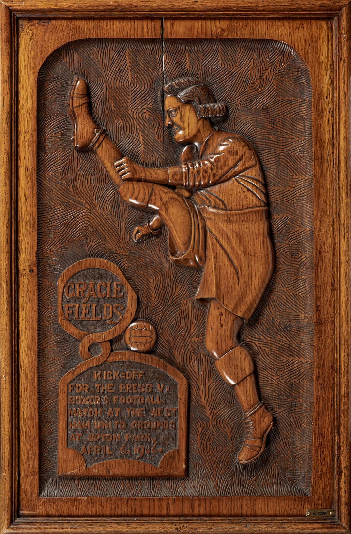 H. Gore Gracie Fields: Kick-Off For the Press V Boxers Football Match At the West Ham United Gro... (1 of 2)