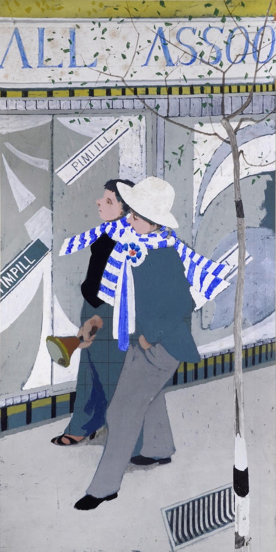 Lionel Bulmer (British, 1919-1992) Up for the Cup 45.7 x 22.7 cm. (18 x 9 in.): Lionel Bulmer (British, 1919-1992) Up for the Cup signed with initials and dated '56' (lower right) oil on board 45.7 x 22.7 cm. (18 x 9 in.) Footnotes: Provenance Sale; Sotheby's, London, 21 Septembe