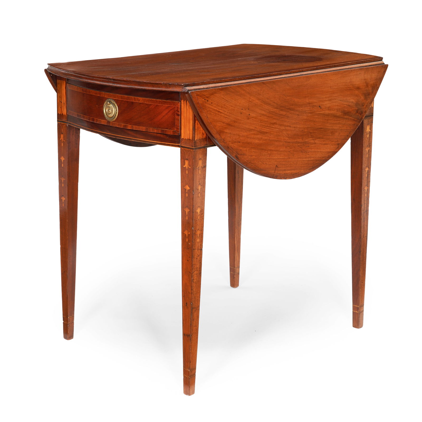 Sold at Auction: Federal Inlaid Mahogany Lolling Chair