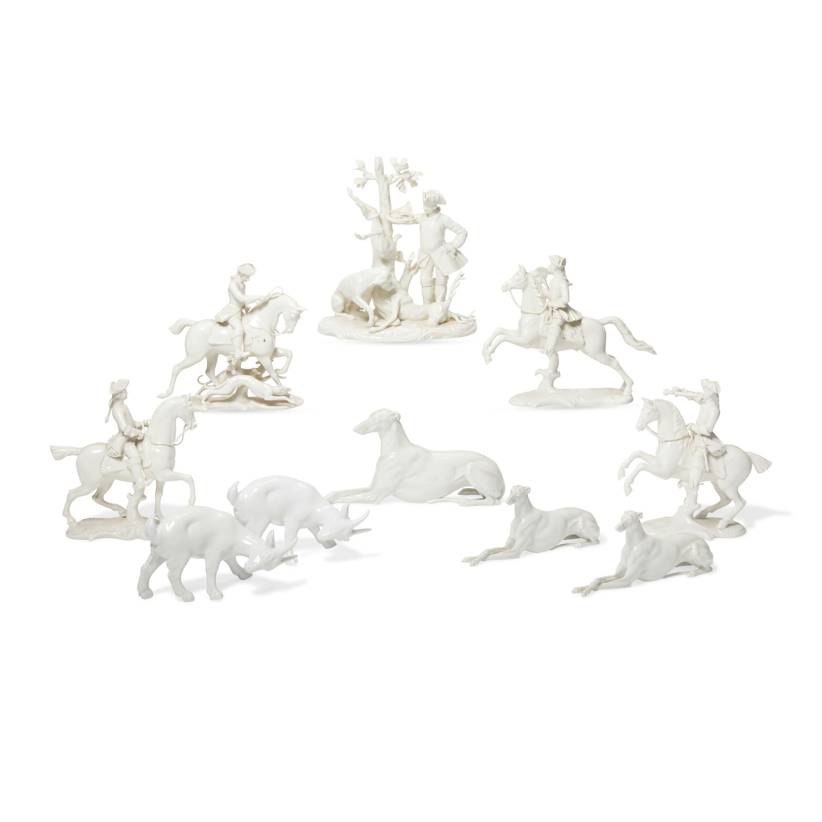 A GROUP OF WHITE PORCELAIN FIGURES AND FIGURAL GROUPS20th century (1 of 1)