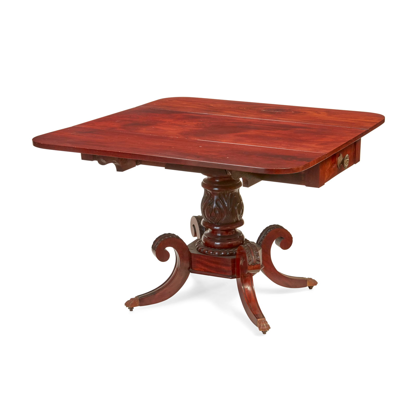 A CLASSICAL MAHOGANY DROP-LEAF TABLE19th century (1 of 2)