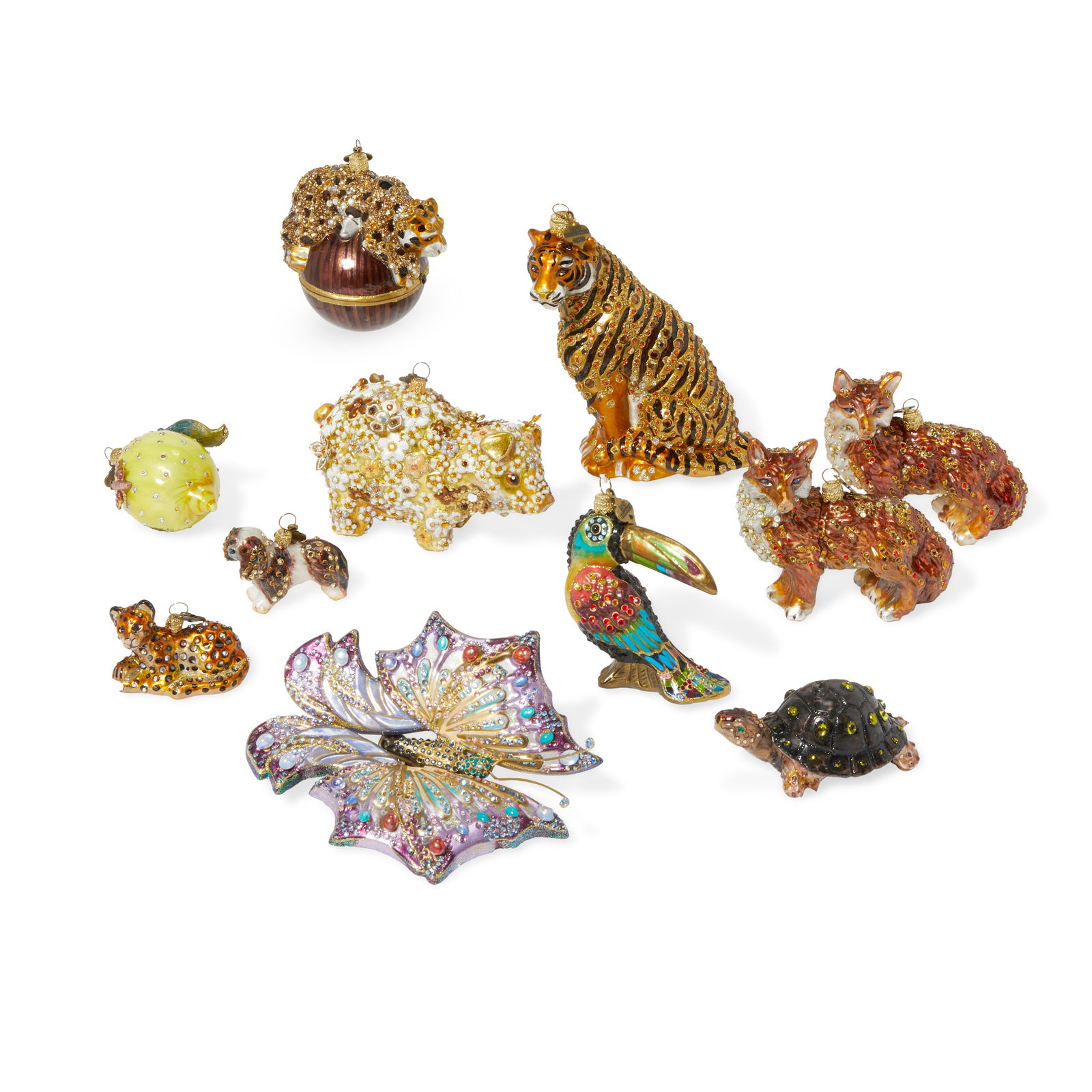 ELEVEN JAY STRONGWATER ORNAMENTS (1 of 1)